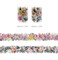 Wrapables Classic Floral PET Washi Tape for Scrapbooking, Stationery, Journaling, Diary, Card Making (Set of 2), Pink and Gray